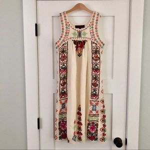 Anthropologie Kavita Bhartia embroidered dress M
